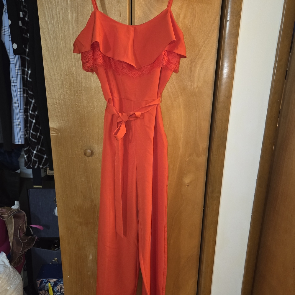 Thalia Sodi Vibrant Orange Jumpsuit